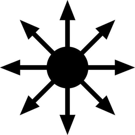 The eight-rayed chaos star, the symbol Carroll’s current made its own.